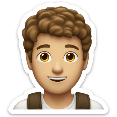 selfie of a brown haired boy Apple iphone sticker