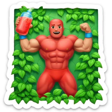 Koolaid man, green wall, breaking through  sticker