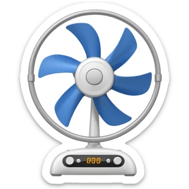 electric fan cartoon sticker