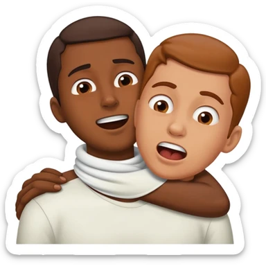 hands chocking neck jokingly sticker