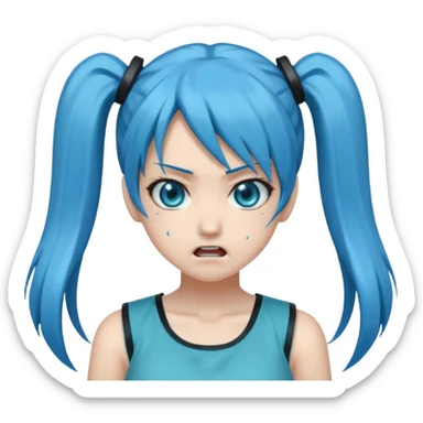 Hatsune Miku angry twintail sticker