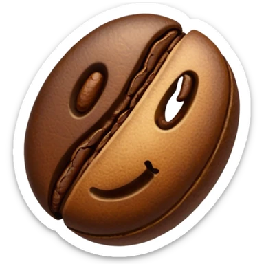 coffee bean sticker