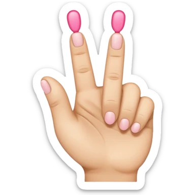 👉 make a emoji with that’s but have the middle finger an pinky also poke out but hide the thumb but keep the ring finger tucked in sticker