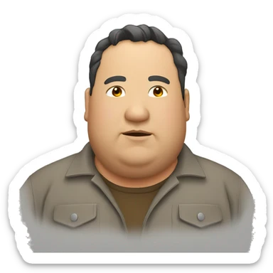 Fat man with overshirt profile picture sticker