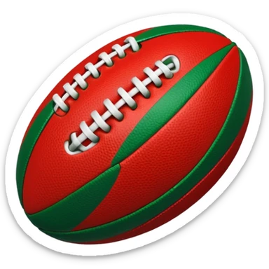christmas rugby ball sticker