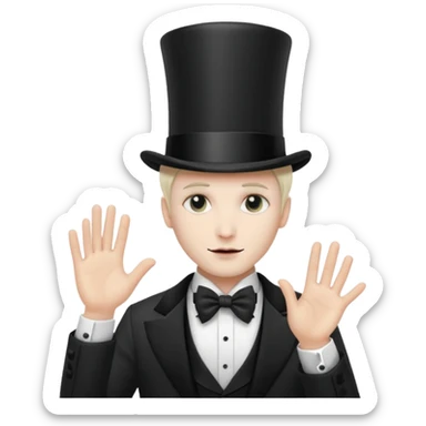 a magician who disappears into fog sticker