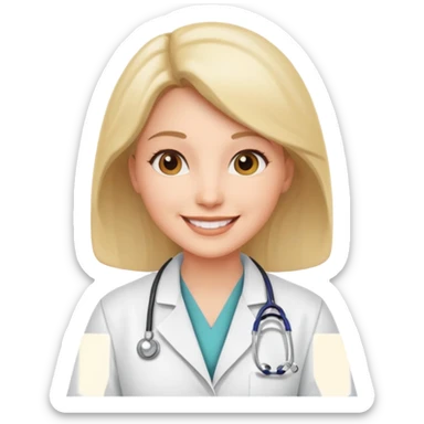 Dottoressa/medico in camice  sticker