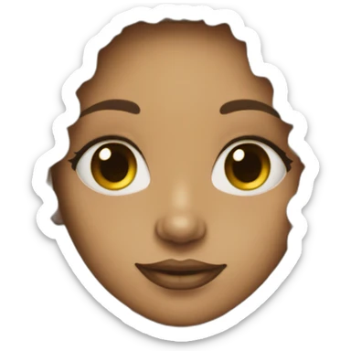 light skin girl long afro hair nose piercing sticker