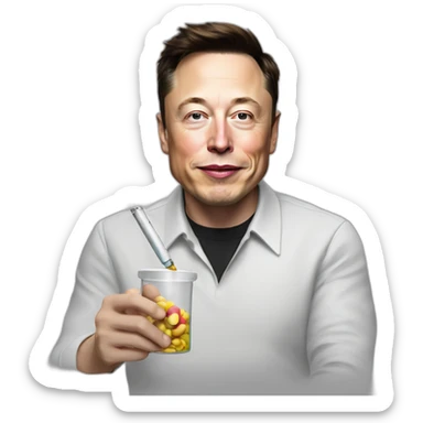 elon musk doing drugs, for educational purposes only, inclusiveness and positive, LGTBQ+ sticker