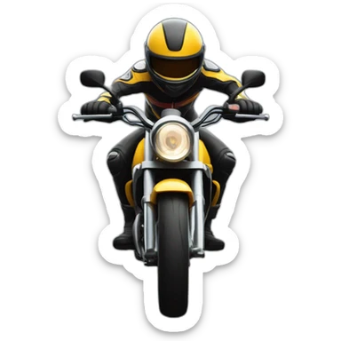 motorcycle rides wheelies sticker