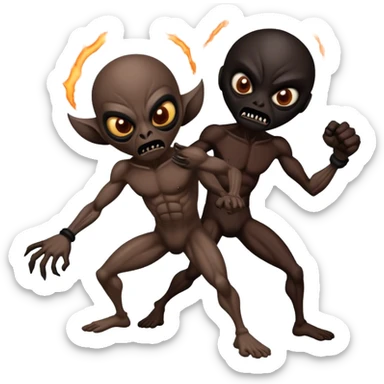 Groove battle black Mexican alien crashed on a white atmosphere insanity torture planet with another black Mexican alien fighting to the death with grooves?! sticker