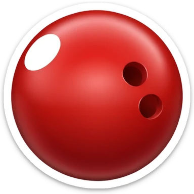 red bowling ball  sticker