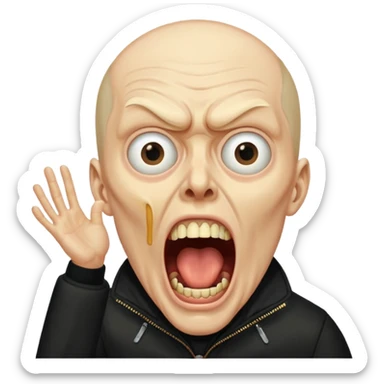 FAI LO STESSO UOMO CON LA GIACCA NERA (LA PRIMA IMMAGINE A SINITRA DELL ULTIMA RAPPRESENTAZIONE) CHE URLA DA DOLORE TIPO URLO DI MUNCH sticker