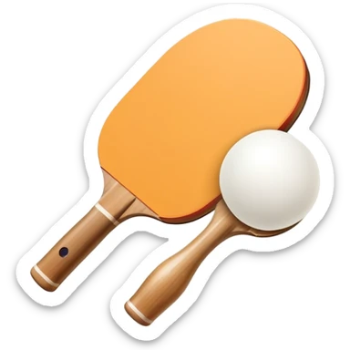table tennis paddle and ball sticker
