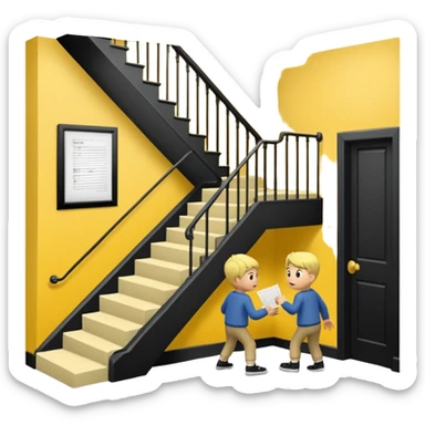 Eli figures out the clues to escape but rex rips the paper because he didn't want them to get out. And they figure out the code because they were being smart and using their brains. It takes place in the Yellow Room, the stairwell. Which gives a nerverackng scared vibe. sticker