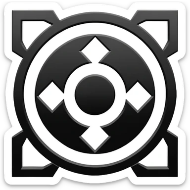 monochrome chakana symbol, geometric, no color sticker