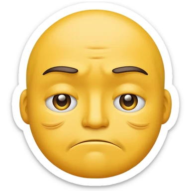 A frown face emoji with a triple chin  sticker