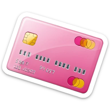 mix pink and white bank and credit card sticker