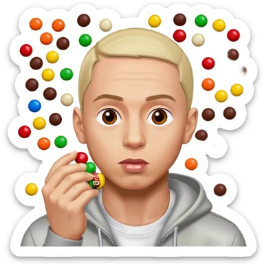 Eminem eating M&M’s sticker