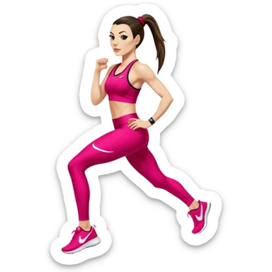 Melanie chisholm with a high ponytail wearing glamorous tight fitting athletic attire and Nike shoes sticker