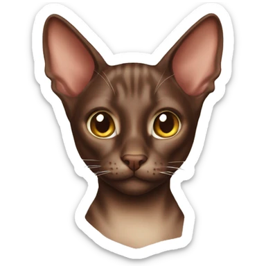 Chocolate Oriental cat  sticker