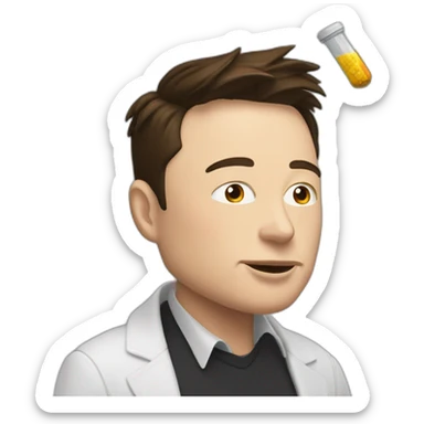elon musk doing drugs, for educational purposes only, inclusiveness and positive, LGTBQ+ sticker
