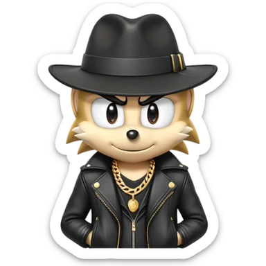 Gangster sonic the hedgehog sticker