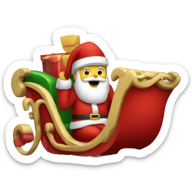 Santa's-sleigh sticker