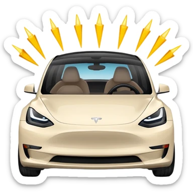 Tesla model 3 stuck in trafic sticker