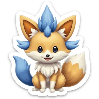 Meowstic-Fennekin-Buneary-Buizel-fusion sticker