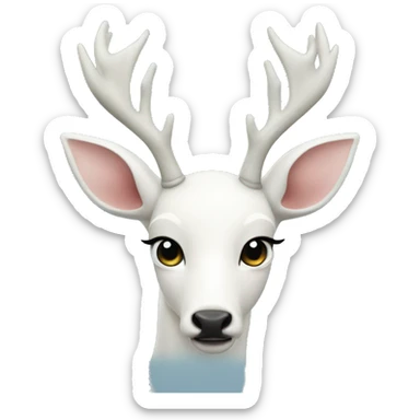 white deer see the sea sticker