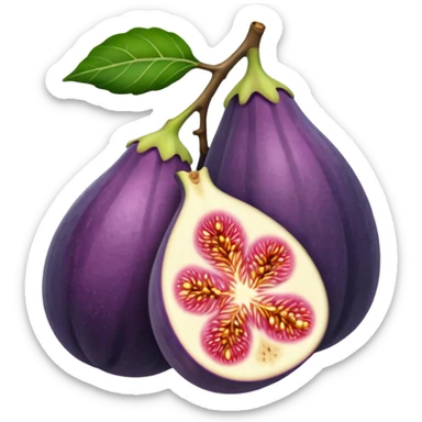Please create a emoji of a single half of a fig  sticker