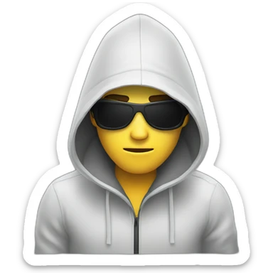 hacker using a pc to hack someone sticker