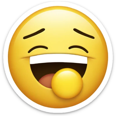a crying laughing emoji with a peace sign  sticker