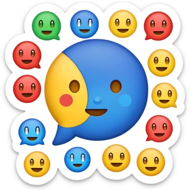 emoji of the Wokki Chat logo, and Google logo, and Microsoft logo sticker