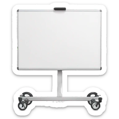 whiteboard on stand with wheels sticker