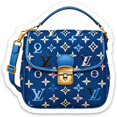 Louis Vuitton denim realistic, shoulder bag sticker