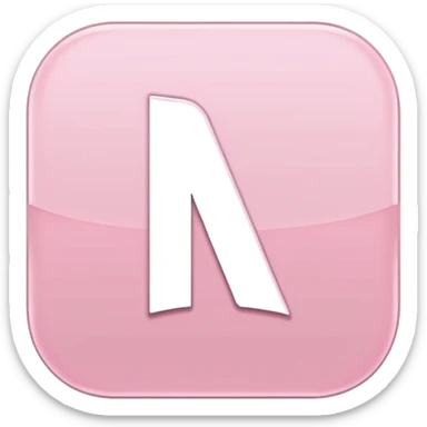 Netflix aesthetic "N" logo in pastel pink sticker
