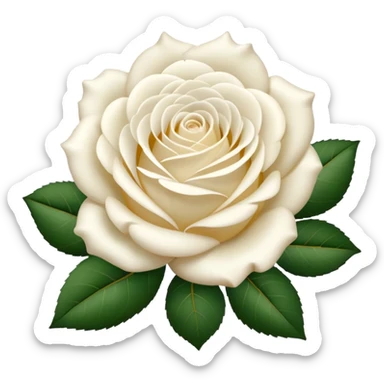 white roses only sticker