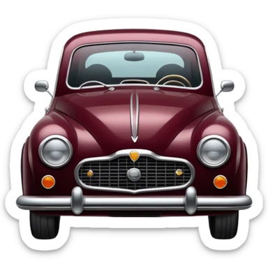 Car with classic look in maroon and black colour sticker