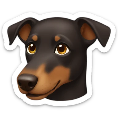 Only Dark brown Kelpie head sticker
