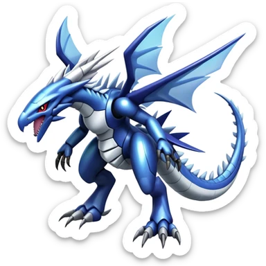  Cool Edgy Shiny Ethereal Legendary Digimon-Dialga-Palkia-hybrid full body sticker