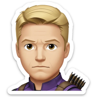 hawkeye clint barton portrait marvel from captain america: civil war sticker