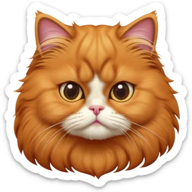 cinematic-adorable-big-eyed-fluffy-solid ginger-persian-cat-portrait-emoji,-head-tilted-playfully-with-a-sweet-expression,-fluffy-solid ginger-fur,-simplified-yet-irresistibly-cute-features-with-large,-expression, solid ginger persian cat sticker