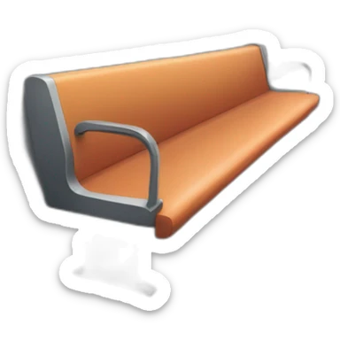 Empty train seat with coat lie on it sticker