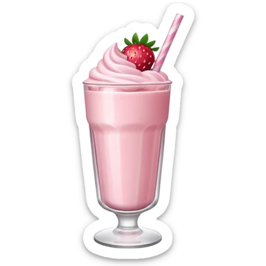 Milkshake çilekli sticker