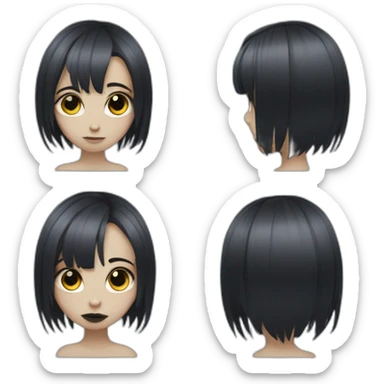 goth girl with autism sticker