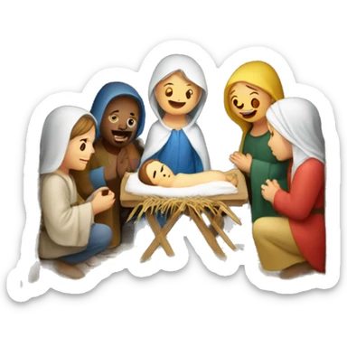nativity scene Ukraine sticker