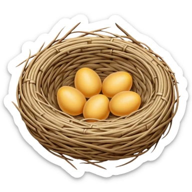 empty birds nest sticker