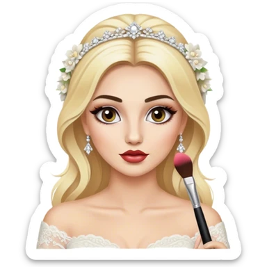 luxury blonde makeup artist bridal sticker